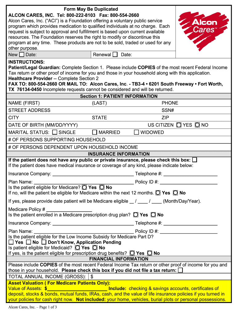 Alcon Cares Fill Out Sign Online DocHub