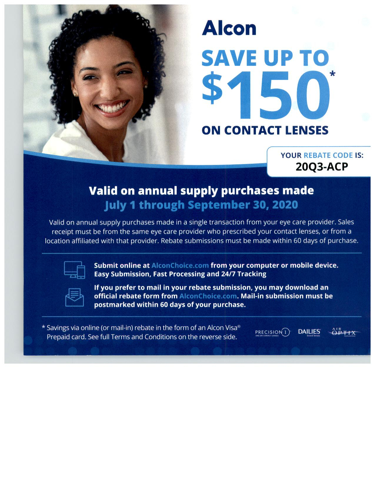 Alcon Rebates Rewards For Contact Lenses McMillin Eyecare