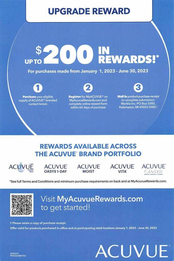Get Up To A 300 Rebate On Acuvue Brand Contact Lenses Sunny Optometry